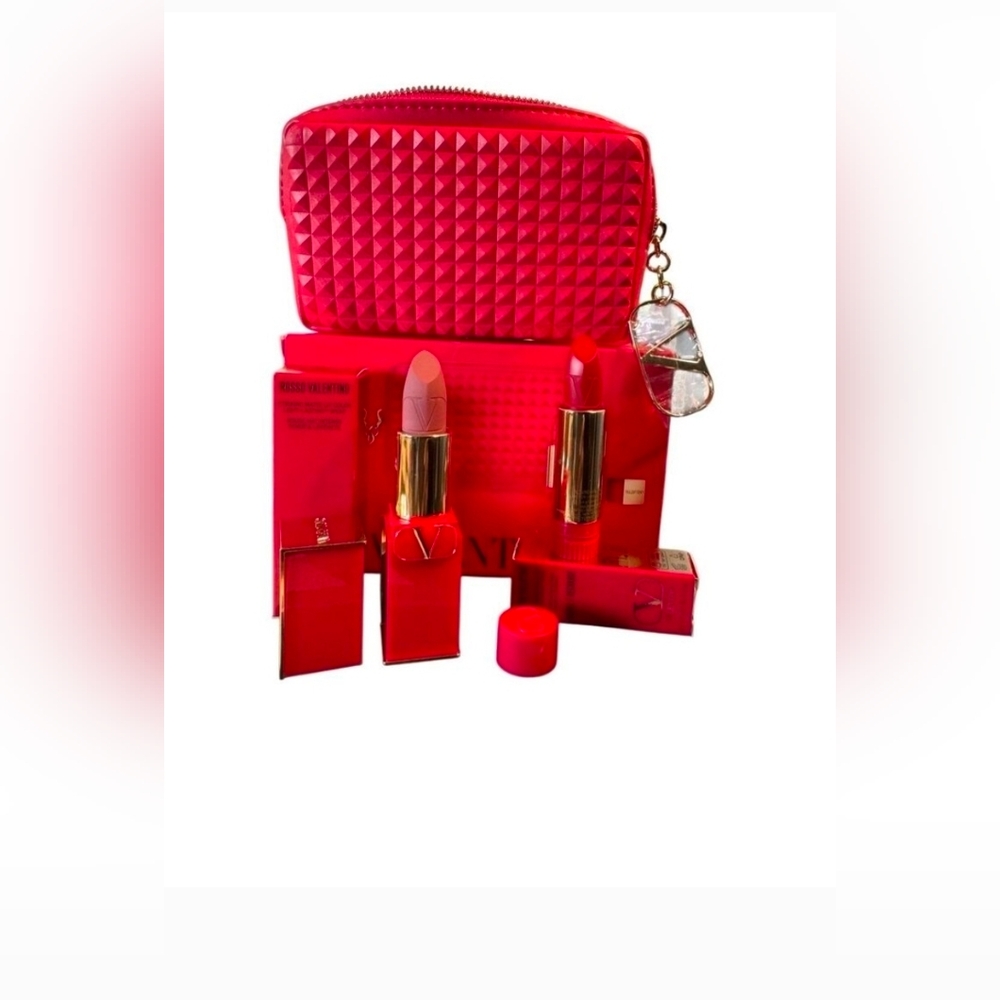 Valentino Lipstick and Makeup Bag Set - NEW IN Box